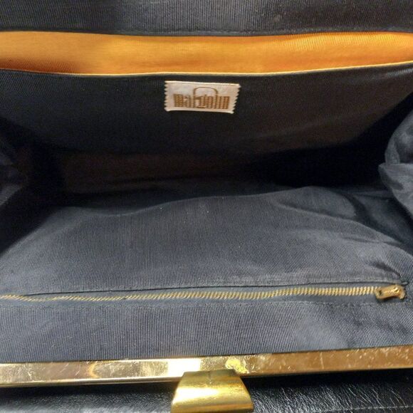 Vintage Margolm Black Satchel Cottagecore Granny Chic Grandmacore - Picture 10 of 12